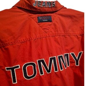 Tommy Hilfiger "Tommy Jeans" Vintage Red Long Sleeve Button-up | Large